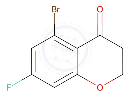 Chemical structure of 5-Bromo-7-fluorochroman-4-one