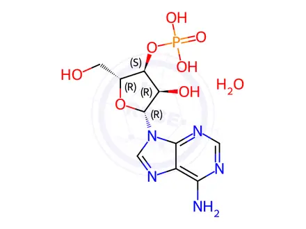 Chemical structure of (-)-Adenosine 3'-monophosphate hydrate