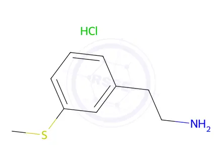 Chemical structure of 2-[3-(methylsulfanyl)phenyl]ethan-1-amine hydrochloride