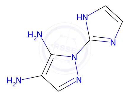 Chemical structure of 1-(1H-Imidazol-2-yl)-1H-pyrazole-4,5-diamine