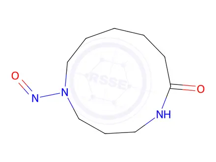Chemical structure of 1-nitroso-1,5-diazacycloundecan-6-one