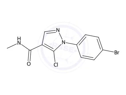 Chemical structure of 1-(4-Bromophenyl)-5-chloro-N-methyl-1H-pyrazole-4-carboxamide
