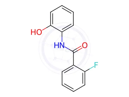 Chemical structure of 2-Fluoro-N-(2-hydroxyphenyl)benzamide