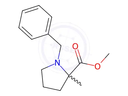 Chemical structure of 1-benzyl-2-methylpyrrolidine-2-carboxylic acid methyl ester