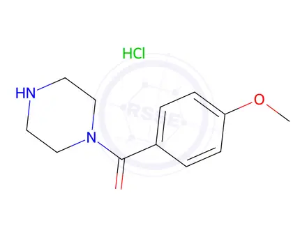 Chemical structure of 1-(4-Methoxybenzoyl)piperazine hydrochloride