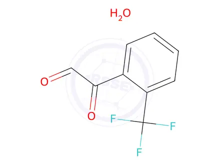 Chemical structure of Benzeneacetaldehyde, a-oxo-2-(trifluoromethyl)-,hydrate (1:1)