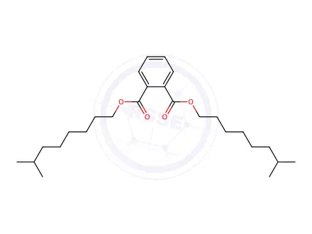 Chemical structure of Diisononyl Phthalate (mixture of branched chain isomers)