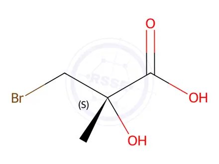 Chemical structure of (2S)-3-Bromo-2-hydroxy-2-methylpropanoic Acid