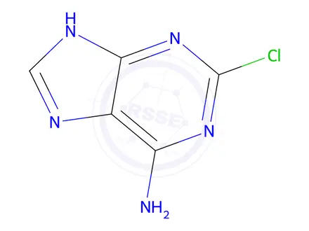 Chemical structure of 2-Chloro-9H-purin-6-amine