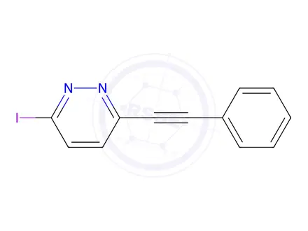 Chemical structure of 3-Iodo-6-(phenylethynyl)pyridazine