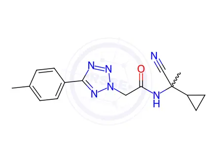 Chemical structure of N-(1-Cyano-1-cyclopropylethyl)-2-(5-(p-tolyl)-2H-tetrazol-2-yl)acetamide