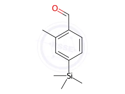 Chemical structure of Benzaldehyde, 2-methyl-4-(trimethylsilyl)-
