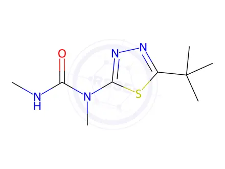 Chemical structure of Tebuthiuron in methanol