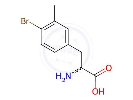 Chemical structure of Phenylalanine, 4-bromo-3-methyl-