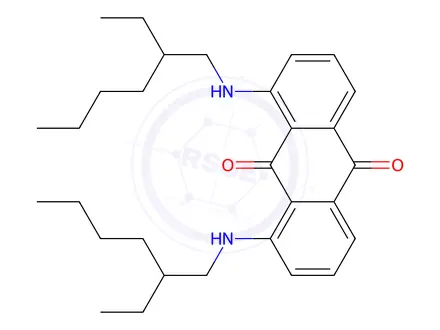 Chemical structure of 1,8-Bis((2-ethylhexyl)amino)anthracene-9,10-dione