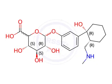 Chemical structure of O/N-Didesmethyltramadol Î2-D-glucuronide