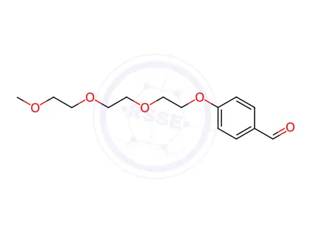Chemical structure of 4-(2-(2-(2-Methoxyethoxy)ethoxy)ethoxy)benzaldehyde