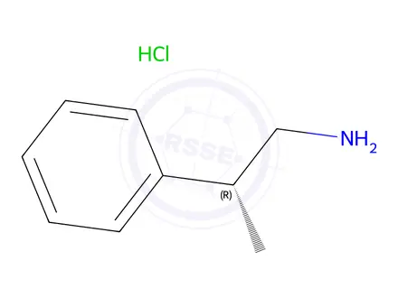 Chemical structure of (R)-(+)-β-Methylphenethylamine Hydrochloride