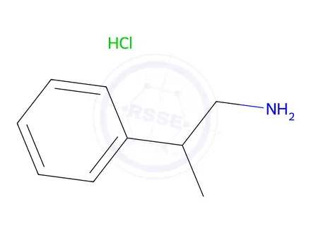 Chemical structure of (+/-)-1-Amino-2-phenylpropane-1,1,3,3,3-d5 HCl