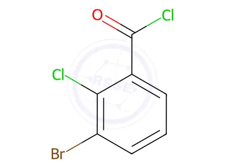 Chemical structure of 3-Bromo-2-chlorobenzoyl chloride