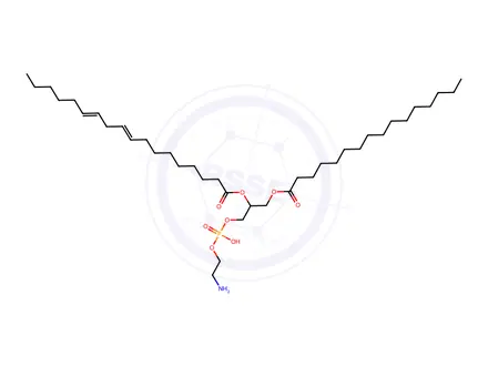 Chemical structure of 2-Linoleoyl-1-palmitoyl-sn-glycero-3-phosphoethanolamine