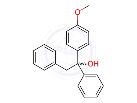 Chemical structure of 1-(4-Methoxyphenyl)-1,2-diphenylethan-1-ol