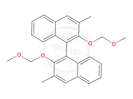 Chemical structure of 1,1'-Binaphthalene, 2,2'-bis(methoxymethoxy)-3,3'-dimethyl-, (1S)-
