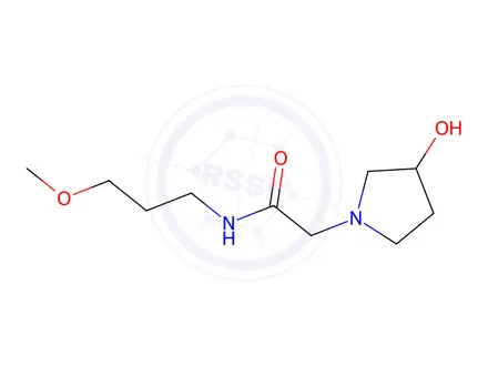 Chemical structure of 2-(3-hydroxypyrrolidin-1-yl)-n-(3-methoxypropyl)acetamide