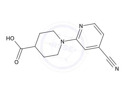 Chemical structure of 1-(4-Cyanopyridin-2-yl)piperidine-4-carboxylic acid