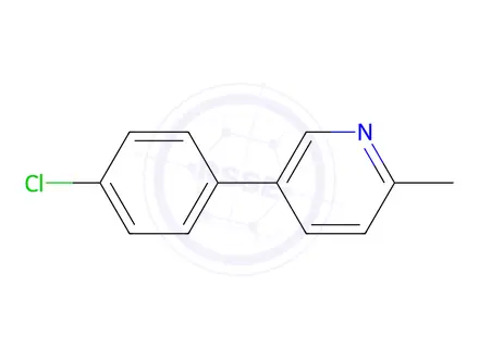 Chemical structure of 5-(4-Chlorophenyl)-2-methylpyridine