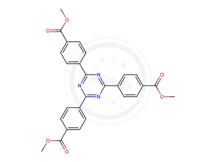Chemical structure of Trimethyl 4,4',4''-(1,3,5-triazine-2,4,6-triyl)tribenzoate