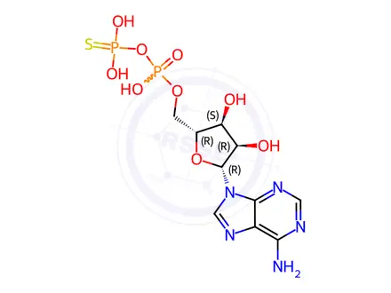 Chemical structure of adenosine 5'-O-(2-thiodiphosphate)