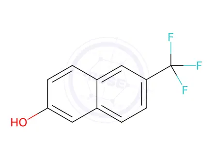 Chemical structure of 2-Naphthalenol, 6-(trifluoromethyl)-