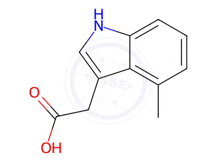 Chemical structure of 4-Methylindole-3-acetic Acid