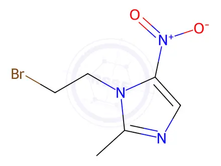 Chemical structure of 1-(2-Bromoethyl)-2-Methyl-5-Nitro-1H-Imidazole