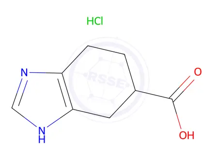Chemical structure of 4,5,6,7-Tetrahydro-1H-benzoimidazole-5-carboxylic acid hydrochloride