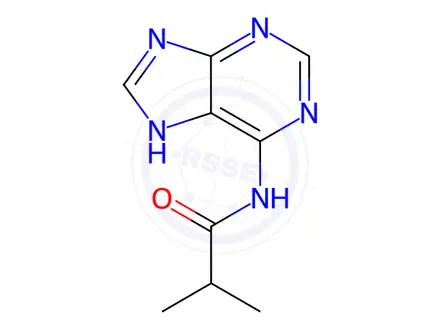 Chemical structure of N-(7H-purin-6-yl)isobutyramide