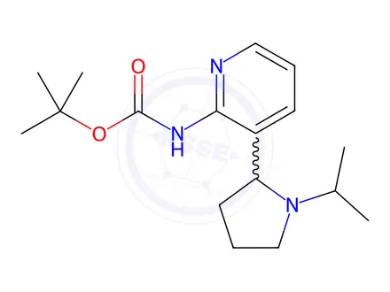 Chemical structure of tert-Butyl (3-(1-isopropylpyrrolidin-2-yl)pyridin-2-yl)carbamate