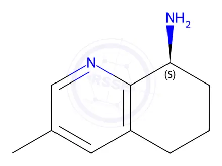 Chemical structure of (S)-3-Methyl-5,6,7,8-tetrahydroquinolin-8-amine