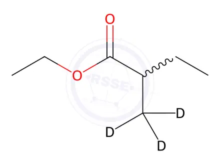 Chemical structure of Ethyl 2-Methylbutyrate-D3