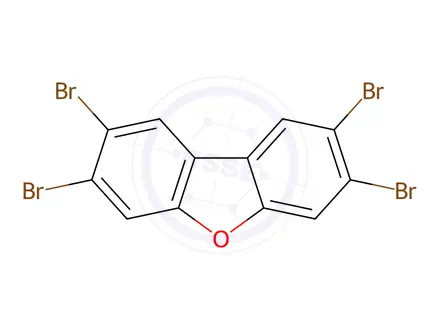 Chemical structure of 2,3,7,8-Tetrabromodibenzofuran