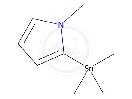 Chemical structure of N-Methyl-2-(trimethylstannyl)pyrrole