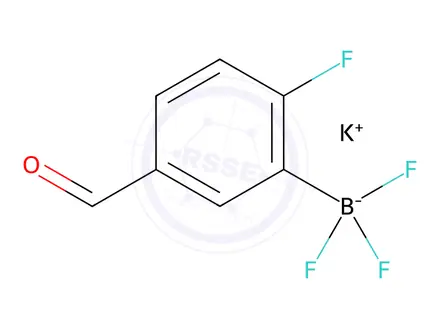 Chemical structure of Potassium 2-fluoro-5-formylphenyltrifluoroborate