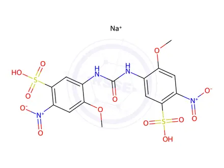 Chemical structure of 3,3'-(carbonyldiimino)bis[4-methoxy-6-nitrobenzenesulphonic] acid, sodium salt