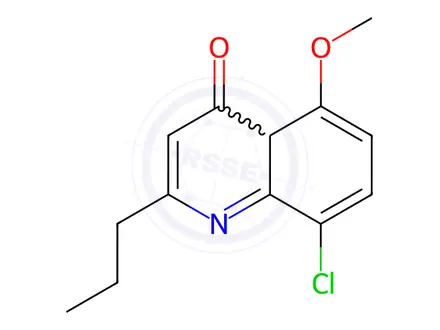 Chemical structure of 8-chloro-5-methoxy-2-propylquinolin-4-ol