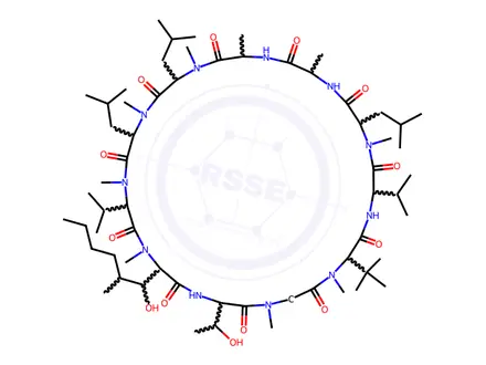 Chemical structure of Ciclosporin Impurity 13(Dihydrocyclosporin C)