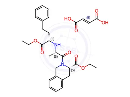 Chemical structure of Quinapril Ethyl Ester Maleic Acid Salt