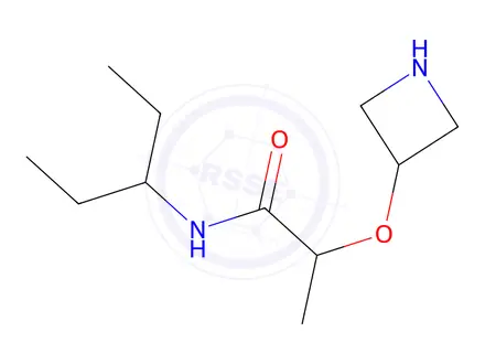 Chemical structure of 2-(Azetidin-3-yloxy)-N-(pentan-3-yl)propanamide