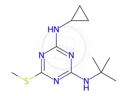 Chemical structure of 2-(tert-Butylamino)-4-(cyclopropylamino)-6-(methylthio)-s-triazine