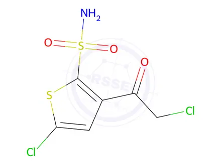 Chemical structure of 3-(2-Chloroacetyl)-5-chlorothiophene-2-sulfonamide